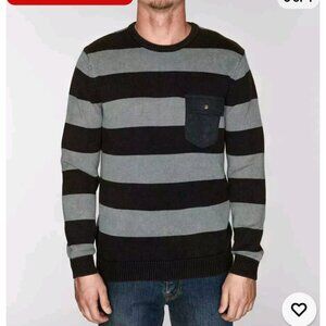 Roark Revival Kompolka Striped Crewneck Pullover Mens Large Vintage
